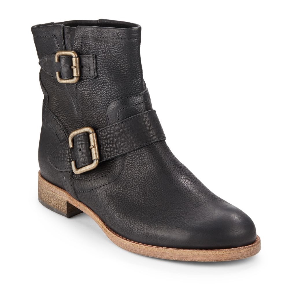 Saks Fifth Avenue Black Leather Midcalf Boots 9.5